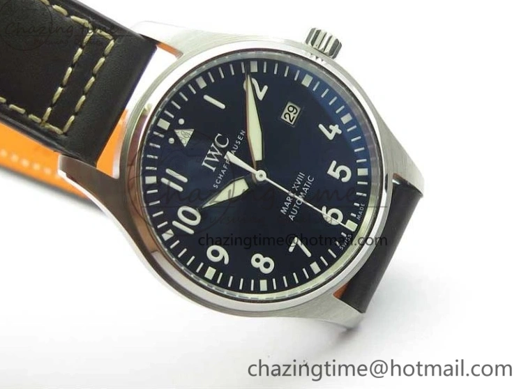 MIROTIME 0105 MARK XVIII Le Petit Prince IW327004 SS FKF 1:1 Best Edition Blue Dial On Brown Leather Strap Trendsetting 7117